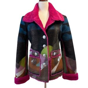 Custo Barcelona Multi-Coloured Wool Jacket
